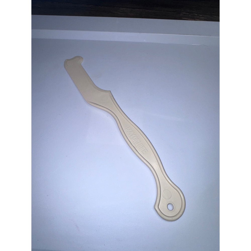 Mayoknife Plastic Jar Scraper Spreader Tool Cream Off White Kitchen Utensil